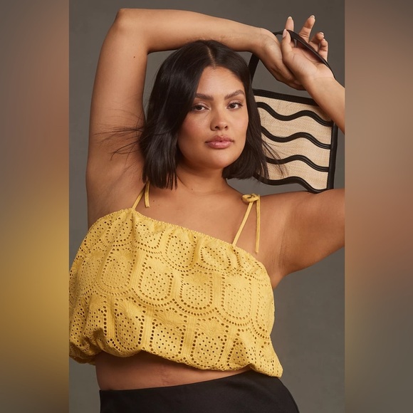 GREYLIN | Anthropologie Lucy Yellow Eyelet Tank - Picture 13 of 16